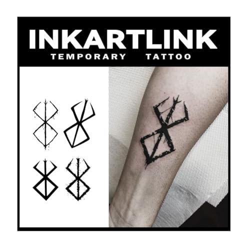 INKARTLINK Semi-Permanent Tattoo Sheets, Waterproof, Lasts 1-2 Weeks