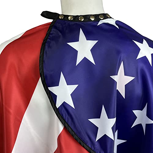 Pelocapa Professional Barber Cape - Water-Resistant Haircut Gown, 63"x56" American Flag