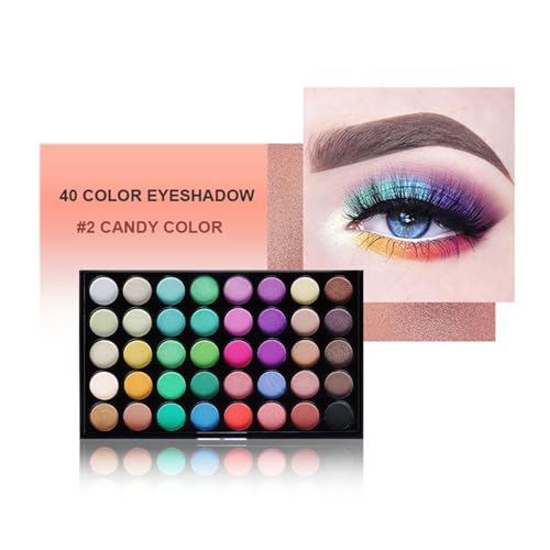 Bonnie Choice 40-Color Rainbow Eyeshadow Palette - Vibrant, Long-Lasting Makeup