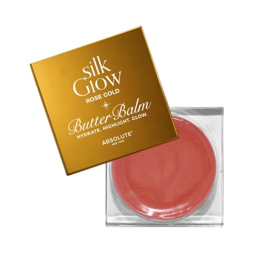 Absolute New York True Bronze Silk Glow Butter Balm Highlighter – Dewy, Multi-Use Skin Glow