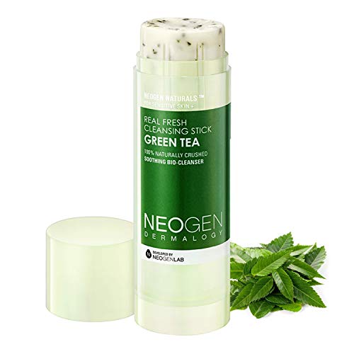 [K-Beauty] NEOGEN DERMALOGY Makeup Remover Cleansing Stick with Green Tea Extract and Leaves - Hydrating Travel Size Essential (Real Fresh Cleansing Stick Green Tea)