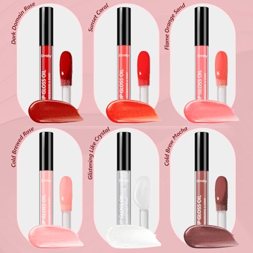 Dmsky 24 Pack Lip Gloss Set - 6 Colors Moisturizing Lip Oil