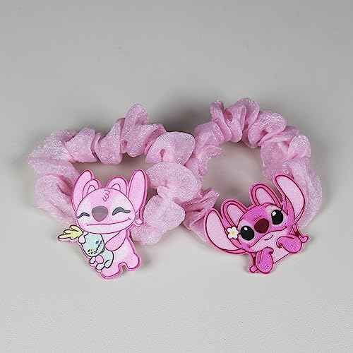 Cartoon Stich Hair Ties for Girls, Kids, Toddlers and Women, Elastic Hairbands with Character Design, 5 Pack
