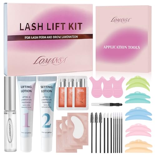 Eyelash Lift Kit Lash Perm Kit Natural Curling Lifting, with Detailed Instruction Lash Lift Complete Set for Women, Beginners, Salon Use (Adhesive)