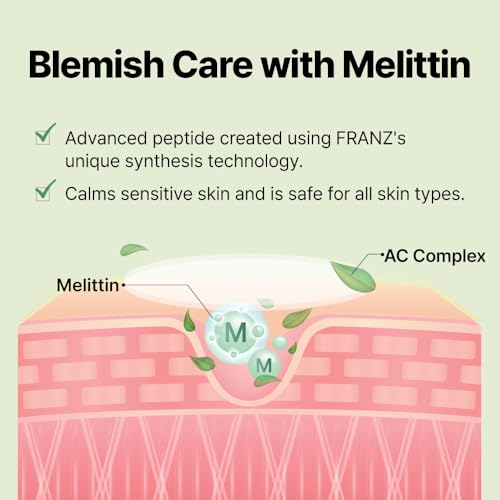 FRANZ Early Spot Pimple Patch ? Ultra-Thin, Breathable Cover for Initial Blemishes with Cica, Tea Tree & Bee Venom | Makeup-Ready Invisible Dots (72 Count)