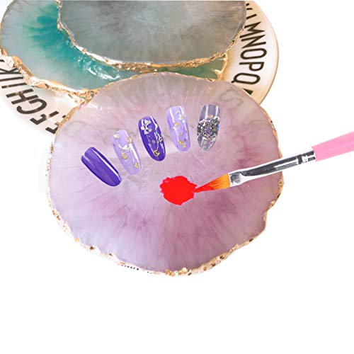 Pink Resin Nail Art Palette - Mixed Color Nail Polish Painting Palette 3#