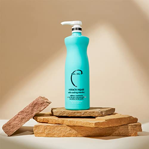 Malibu C Miracle Repair Reconstructor - Nourishing Hair Treatment for Weak, Damaged Strands - Flax Protein & Vitamin B5 for Moisture