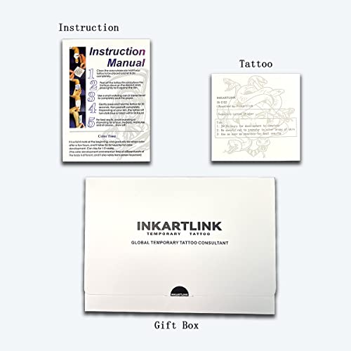 INKARTLINK Tattoo Tech, 16 Sheet Small Semi Permanent Tattoo, Temporary Tattoos, Last 1-2 Weeks, Waterproof, Realistic Look, No Adhesive, No Reflection (2¡¿3inch Small Meaningful Design)