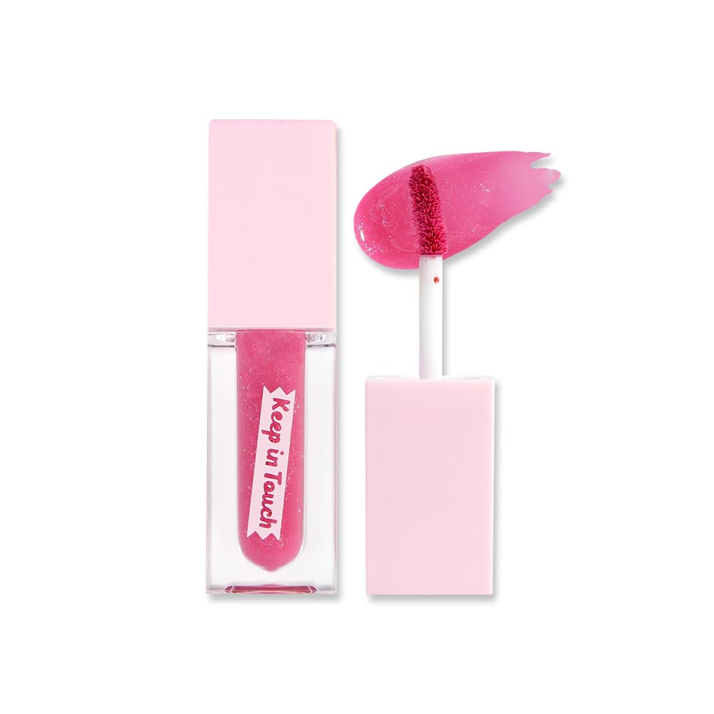 KEEPINTOUCH Jelly Plumper Tint | Non-Sticky, Long-Lasting Lip Gloss | Vegan and Cruelty-Free Korean Lip Tint (Berry Crush)