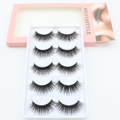 AFBeauty Wispy Fluffy False Eyelashes 5D Volume 16mm (5 Pairs)
