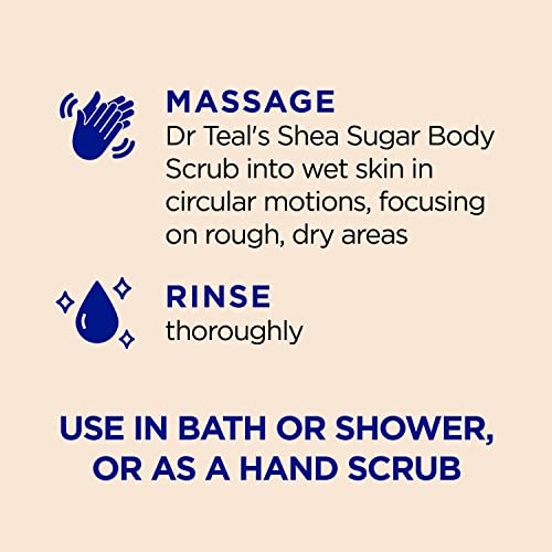 Dr Teal's Citrus Shea Sugar Body Scrub with Vitamin C, 19 oz