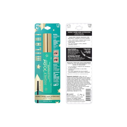 Milani Tubing Mascara for Length - 16HR Wear, Smudge-Proof Black