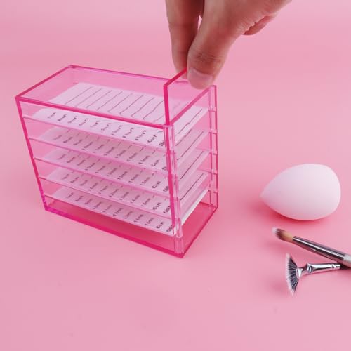 5-Layer Clear Acrylic Eyelash Organizer & Storage Box