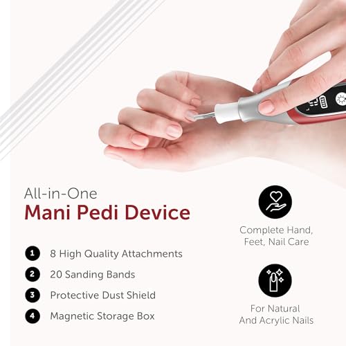 PediLux Pro Electric Manicure Pedicure Kit - Cordless Nail Drill Set