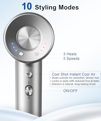 High-Speed Ionic Hair Dryer with Magnetic Diffuser – Fast Drying & Frizz Control