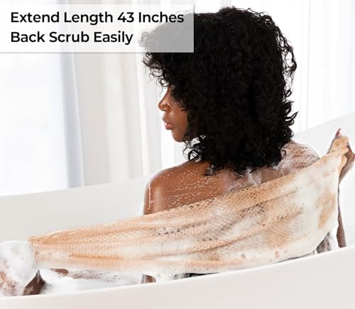 African Net Sponge Back Scrubber Exfoliator, 2-Pack