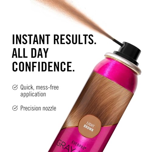 EVERPRO Gray Away Root Cover Spray 2.5oz Light Brown