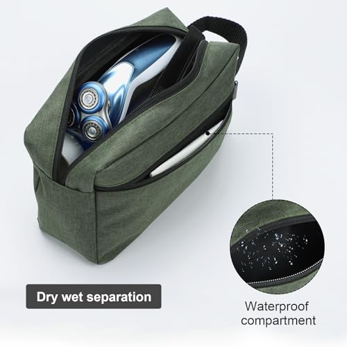 Etercycle Portable Travel Toiletry Bag for Men - Army Green