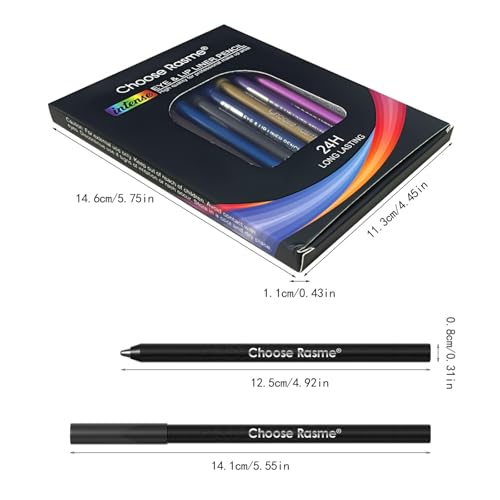 12-Color Eyeliner Pen Set - Waterproof Matte & Shimmer