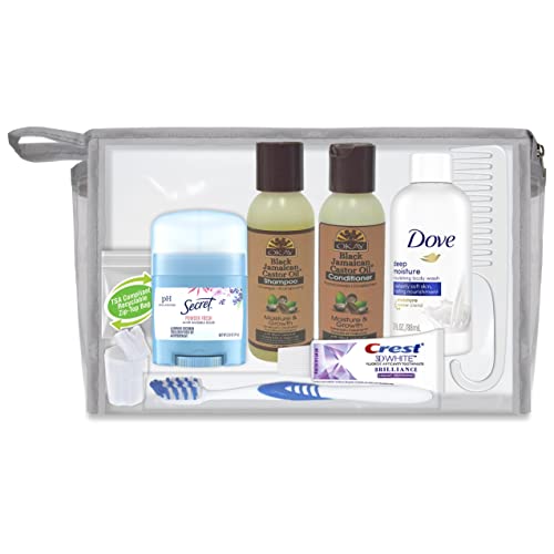 Women’s Travel & Personal Care Kit - 10-Piece TSA Approved Toiletries Set