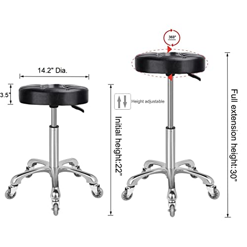Kaleurrier Adjustable Height Swivel Stool 400 lb Capacity