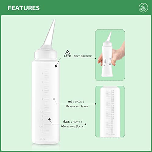 Hair Color Applicator Bottle 8.5 oz Angled Tip (Pack of 3)