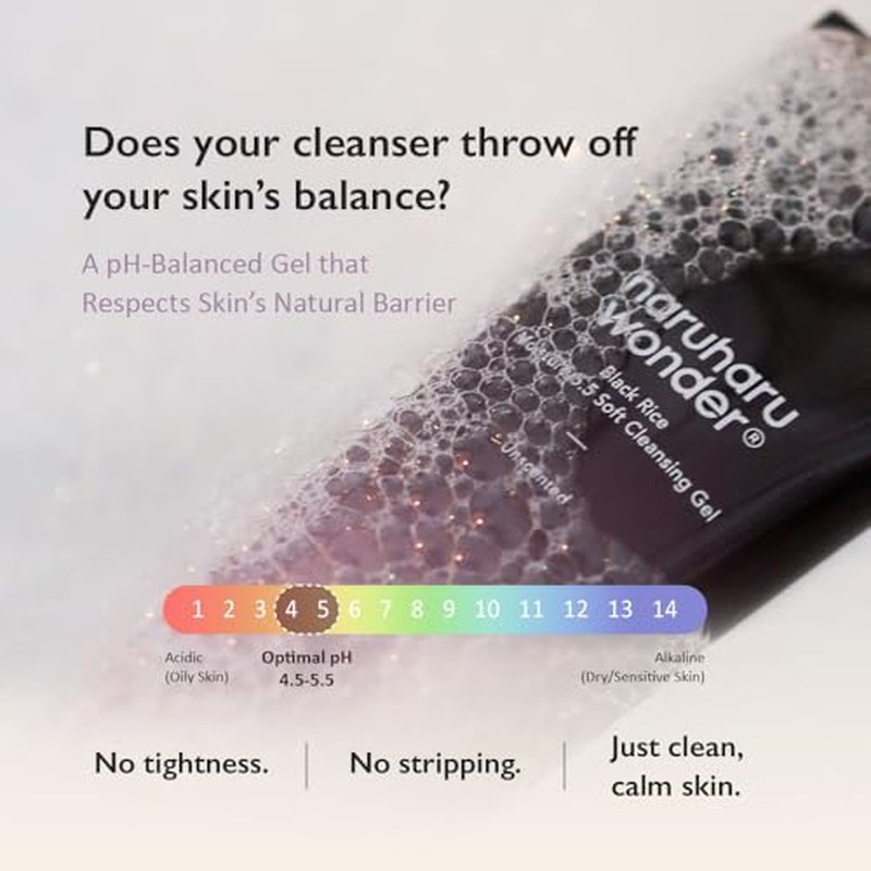 HARUHARU Black Rice pH 5.5 Cleansing Gel - Gentle Sensitive Skin