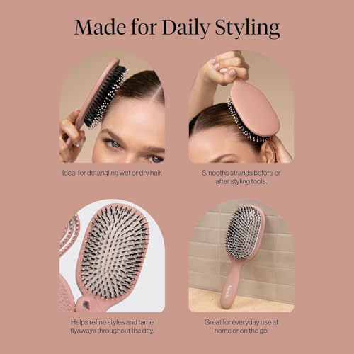 Kitsch Smooth & Polish Dual Bristle Detangler Hair Brush - Terracotta