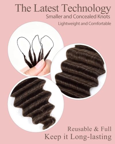 18 Inch Chocolate Brown Human Crochet Hair for Black Women