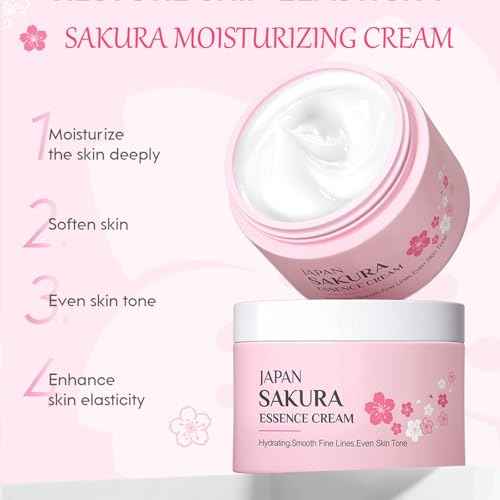 Sakura Skin Care Set, Skin Care For Teens 10-12, Travel Essentials Skincare Gift Set For Women - Cream, Serum, Eye Mask, Lip Mask, 5 Sleeping Mask, 5 Mud Mask, Hydrating Teen Skincare Kit
