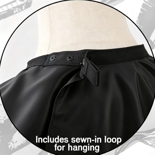 Black 1-Pack Waterproof Hair Cutting Cape with Adjustable Snap Closure - 47x55 Inches