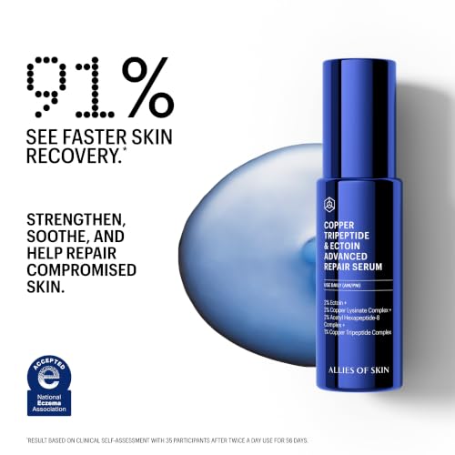 Allies of Skin Copper Tripeptide & Ectoin Face Serum 1 Fl Oz - Advanced Repair