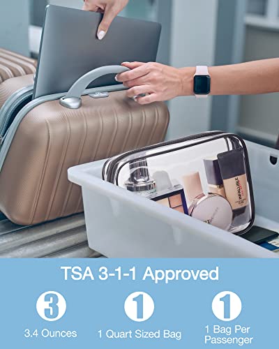 BAGSMART TSA Approved Clear Toiletry Bag Set - 2 Pack