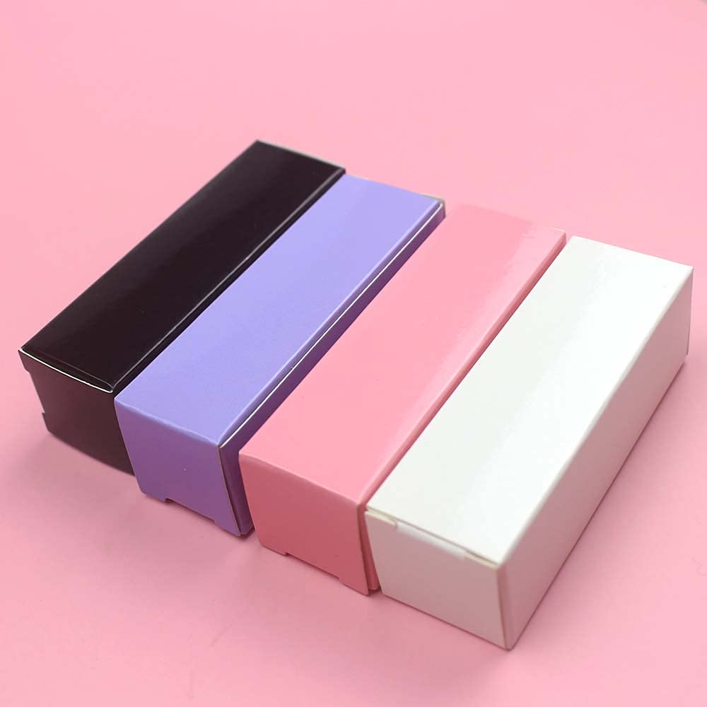 COSIDEA 50 PCS Empty purple Lip Gloss Boxes W28 xW28 xH89mm / W1.02xW1.02xH3.5 inch, Cosmetic Perfume/Mascara Box Packaging for Small Business Wholesale, small Kraft Paper Box Luxury Holder Wrapping