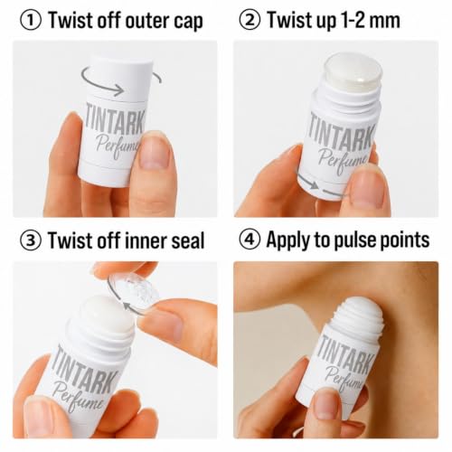 Tintark Mandarine Flora Solid Perfume Balm for Women 15g - Citrus Floral Scent