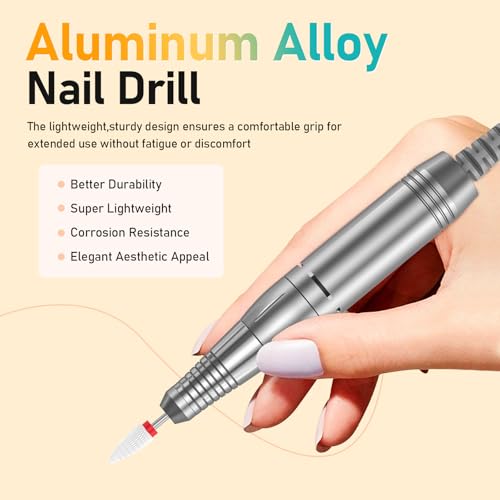 Portable Nail Drill 35000RPM Cordless Rechargeable Efile