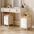 Rolling Makeup Storage Cart, Makeup Organizer Cart with Drawers, Rolling Makeup Bathroom Storage Cart, Cosmetic Vanity Display Cases Holder for Nail Polish Brush Hair Tool