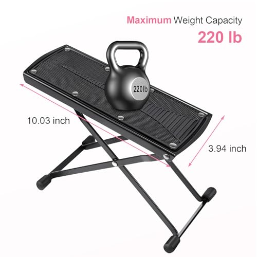 Adjustable Pedicure Foot Rest - 6 Heights, Foldable & Non-Slip