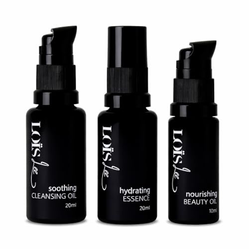 Lo?s Lee Try-Out Kit ? European Netherlands Skincare Discovery Set ? Mini Oil Cleanser, Hydration Essence & Beauty Oil ? No Creams, No Chemicals, Daily Ritual for Glowing Skin