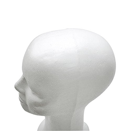 15" Foam Mannequin Head Display Stand for Wigs & Hats