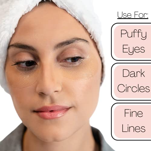 Wonderstripes Brightening Eye Mask, Under Eye Patches for Wrinkles, Cooling Hydrogel Eye Patches, Hydrating Eye Pad for Dark Circles, Under Eye Bags and Puffy Eyes- - 5 Pairs