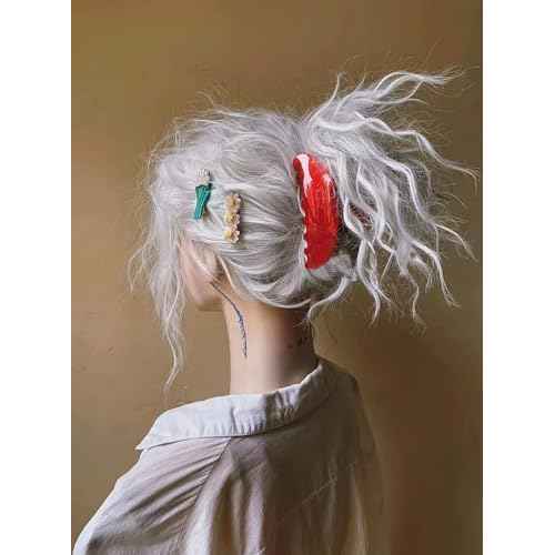 Large Hair Claw Clips For Women, Red Hair Clips Nonslip Retro Hair Clips for Thick & Thin Hair & Curly Hair Fashion Hair Accessories