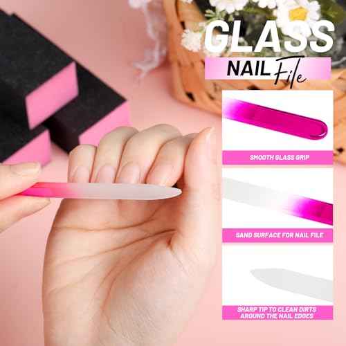 FANDAMEI Nail Buffers and Files, Nail Care Kit, Nail Cuticle Tools Set, Manicure Tools, Finger Nail File, Nail Buffer Block, Cuticle Nippers, Ingrown Toenail Tools