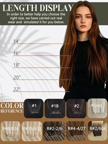 Loxxy Tape in Weft Hair Extensions Human Hair 14 Inch