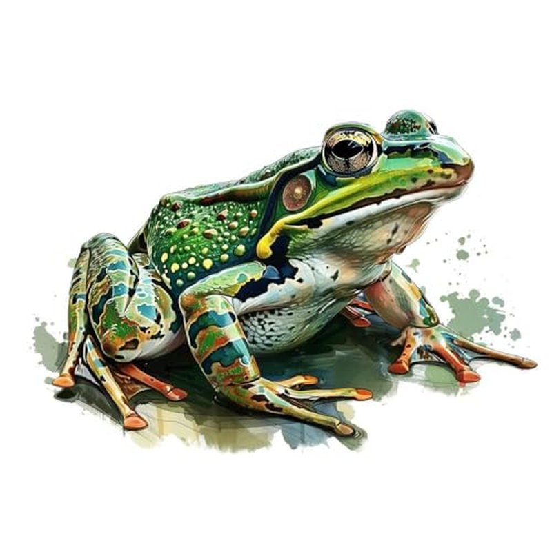 6 Sheets Temporary Tattoos for Women Adults Frogs Tattoo Realistic Green Color Watercolor Temporary tattoo for Men for Woman Neck Arm