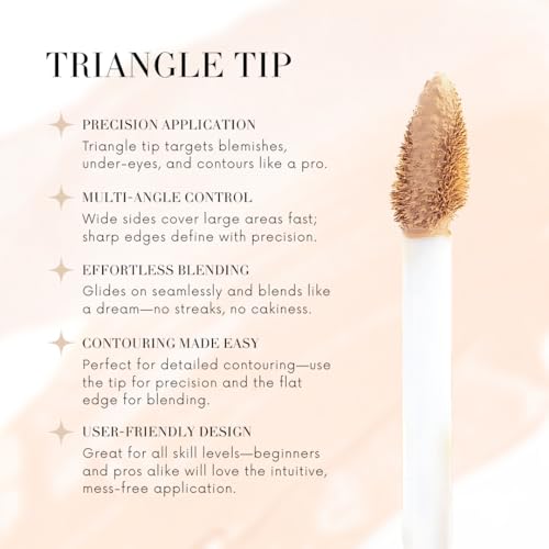 Mini Skin Caring Concealer, Cover Dark Circles Medium to Full Coverage - Hydrating & Long-Lasting Liquid Concealer, Vitamin E & C, Arnica, Hyaluronic Acid, Caffeine - Neutral Fair