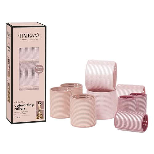 Ceramic Thermal Hair Rollers - 9 Pack for Volume & Shine
