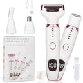 4-in-1 Electric Shaver for Women – Waterproof Wet/Dry with LED Display