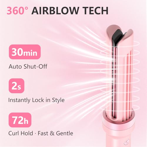 FORLIFA Automatic Curling Iron with Cool Airflow Styler - 1 Inch