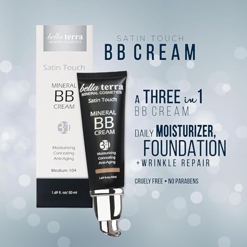 Bellaterra Cosmetics BB Cream - Medium 104, Oil-Free Mineral Foundation